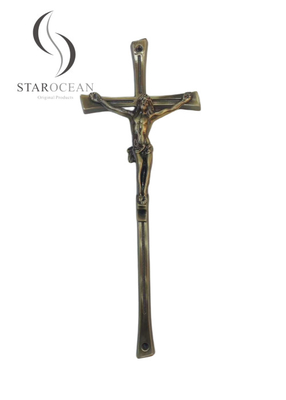 Croce funeraria in ottone in metallo 39*15cm certificata SGS ZJ-01